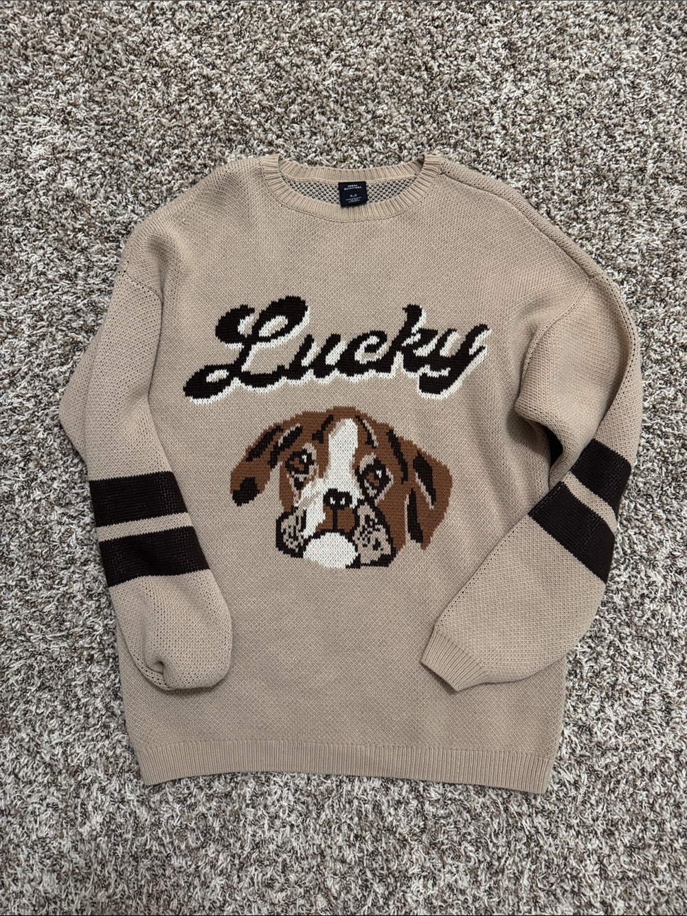Lucky Dog Urban Outfitters Jumper- Beige